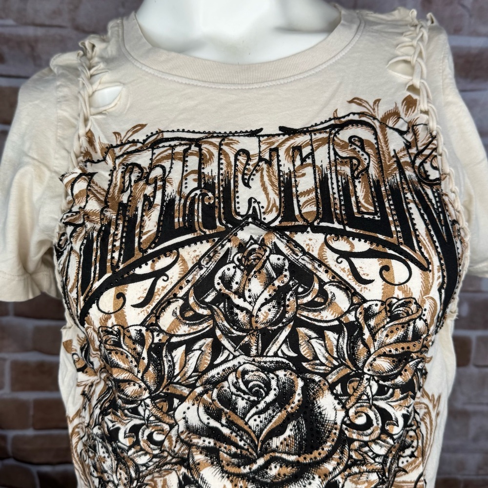 Affliction Women’s Graphic Short Sleeve T-Shirt -Size: XL  -NWT - Picture 5 of 15